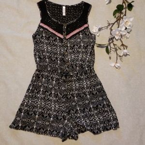 Black and white romper